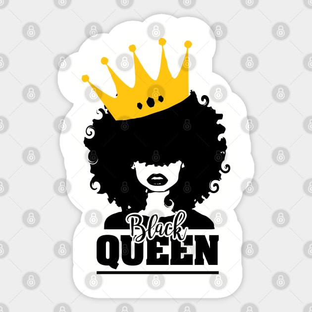 Black Queen, Black Woman, Black Girl Magic Sticker by UrbanLifeApparel